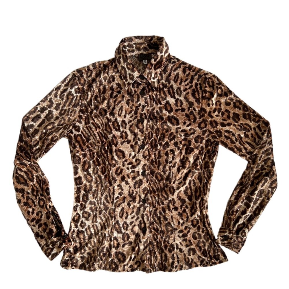 D&G Vintage-Style Leopard Print Blouse